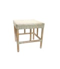 Sgabello quadrato rattan Sitine