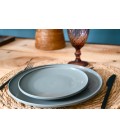 Assiette plate Dune coloris gris