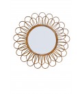 Miroir Flower 80cm - coloris miel - rotin naturel Pagan