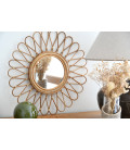 Miroir Flower 50cm - coloris miel - rotin naturel Pagan