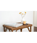 Table ou chevet Loikaw en rotin naturel coloris miel