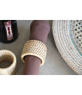 Rond de serviette en rotin naturel Paya miel (set de 2)