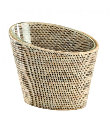 Champagne bucket rattan Clubbing - colour white brushed