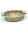 Gratin dish oval Maiwenn - Pyrex glass and rattan honey